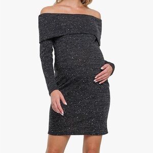 Sparkly Knit Maternity Dress